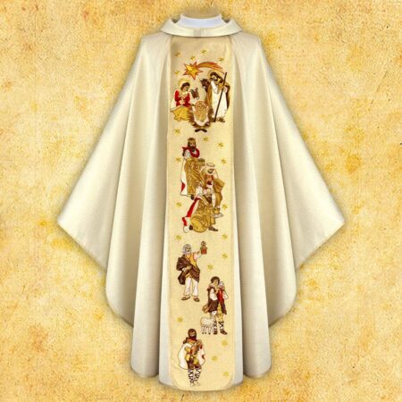 Embroidered Chasuble "Bethlehem" Sepia