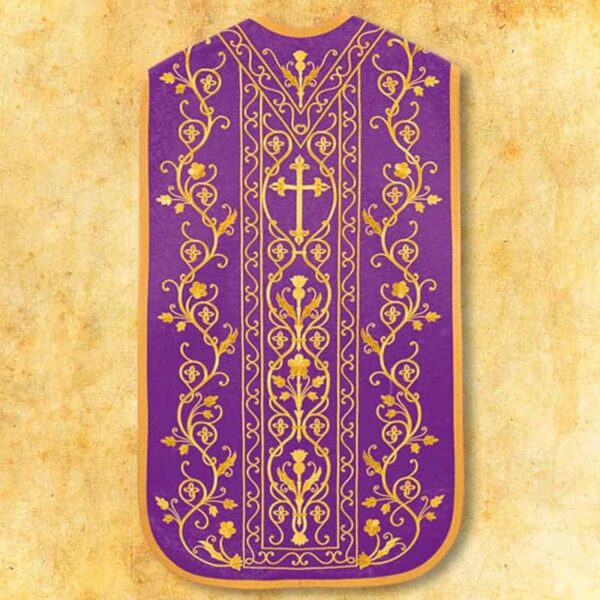 Embroidered Roman chasuble "Hosanna"