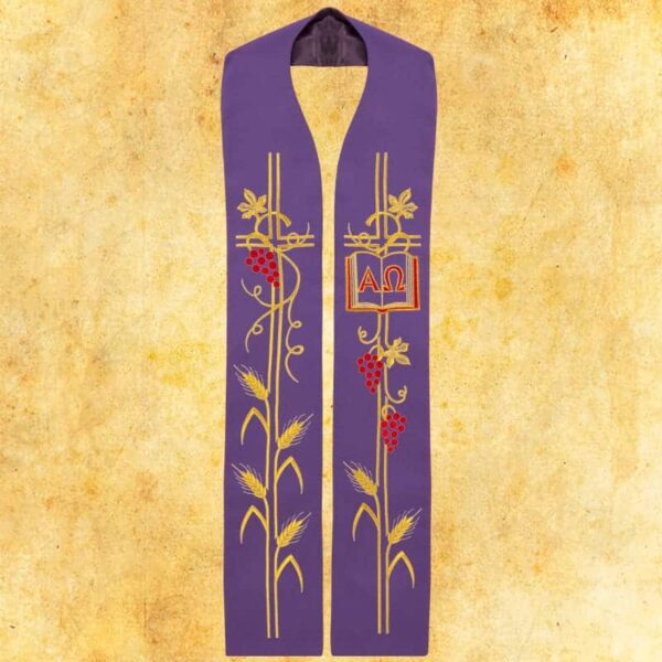 Embroidered Stole "Alpha Omega"