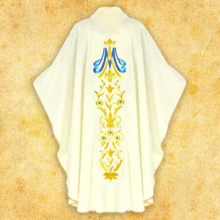 Embroidered Chasuble "Mary with Flowers"