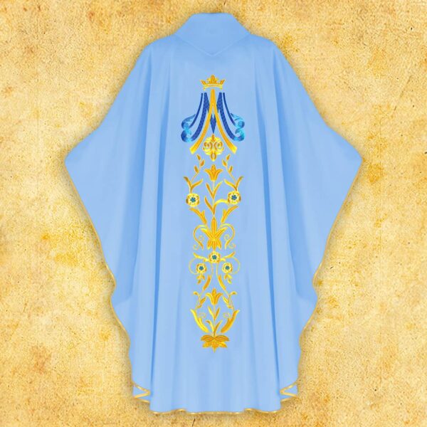 Embroidered Chasuble "Mary with Flowers"