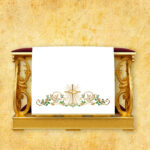 Embroidered wedding kneeler cover "Primavera"