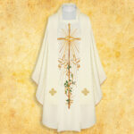 Primavera embroidered wedding chasuble