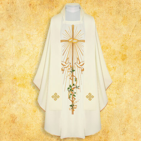 Primavera embroidered wedding chasuble