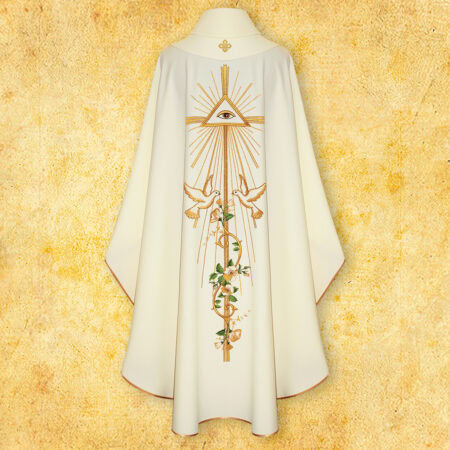 Primavera embroidered wedding chasuble