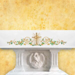 Primavera embroidered wedding stole