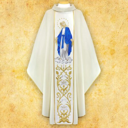  Chasuble with Embroidered Image of Our Lady of the Immaculate Conception