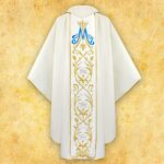 Chasuble with Embroidered Image of Our Lady of the Immaculate Conception