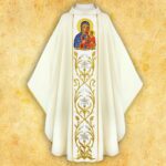 Chasuble with embroidered image "Our Lady of Częstochowa"