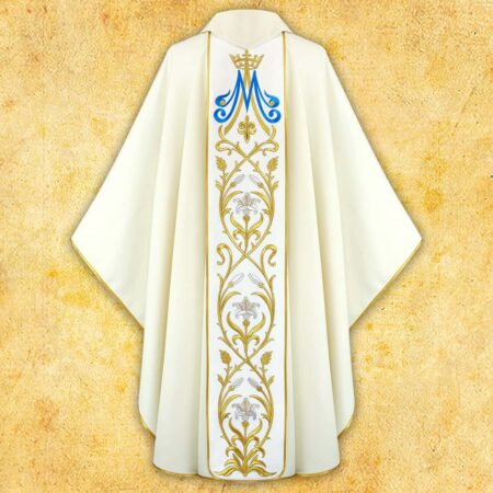 Chasuble with embroidered image "Our Lady of Częstochowa"