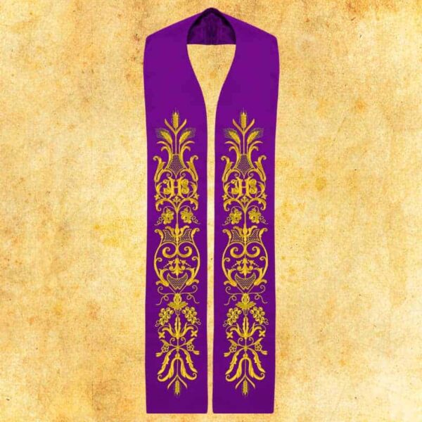 Embroidered Stole "Ears of Corn and Grapes"