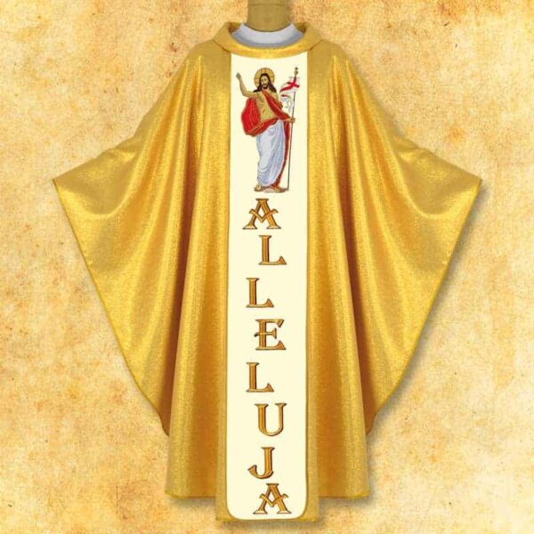 Embroidered chasuble "Risen Jesus"