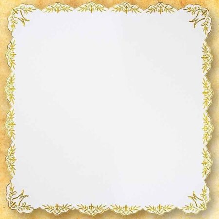 Embroidered Napkin "Ave Mary" Gold 95X95