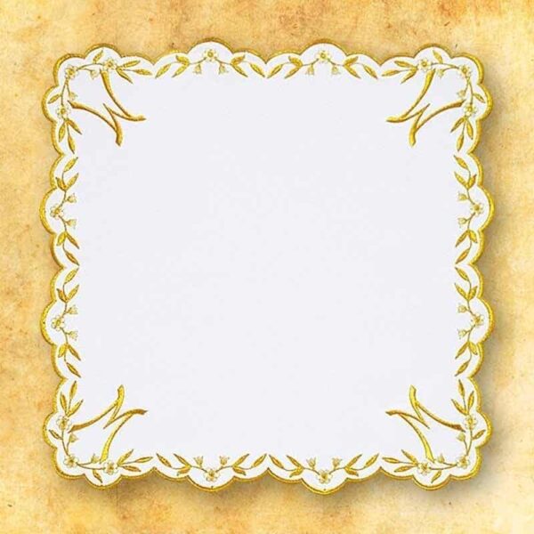Serwetka "Ave Maryja" 45x45 Embroidered Napkin "Ave Maria" Gold 45X45