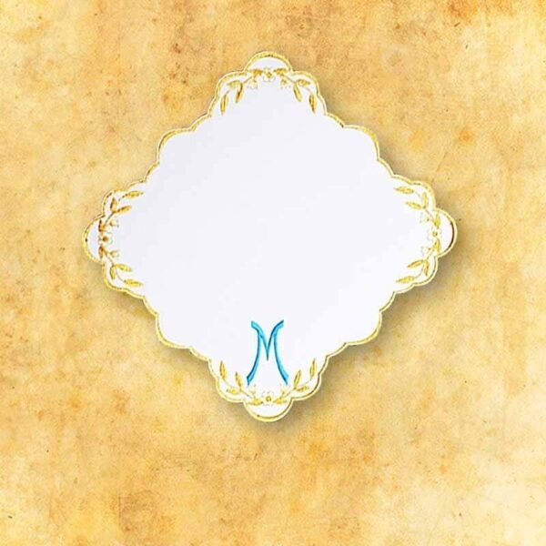 Embroidered napkin "Hail Mary" blue 32x32