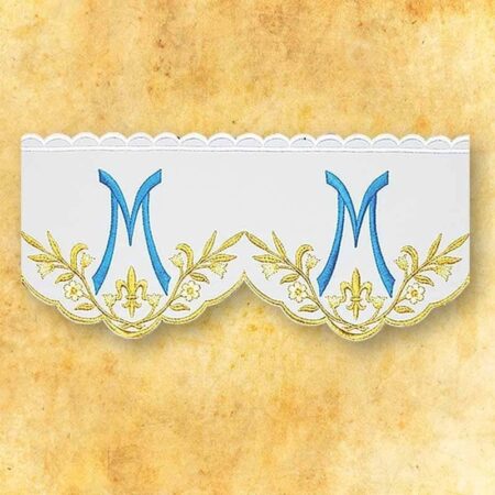Embroidered Lace "Ave Maria" Gold