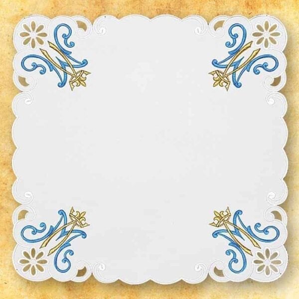Mary Rosary" napkin 45x45 Embroidered napkin "Marian Rosary" 45x45