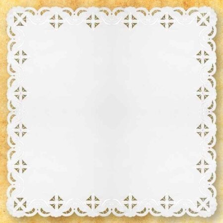 Embroidered Napkin "Crosses in a Square" White 95X95