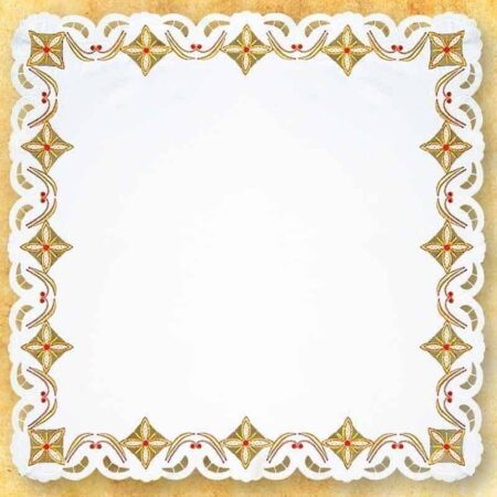 Embroidered Napkin "Crosses in a Square" Colorful 95X95