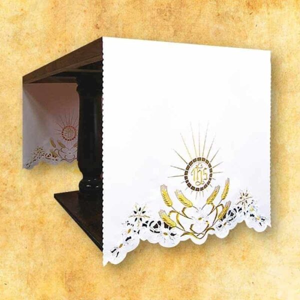 Tablecloth Embroidered on the Sides "Eucharistic"