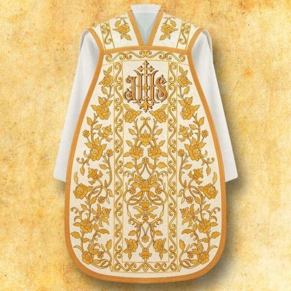 Embroidered Roman Chasuble "With Roses"