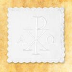 White chalice linen