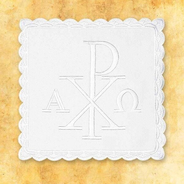 White chalice linen