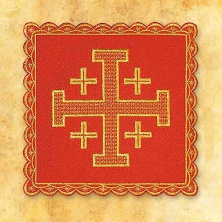 Embroidered red staff No. 1