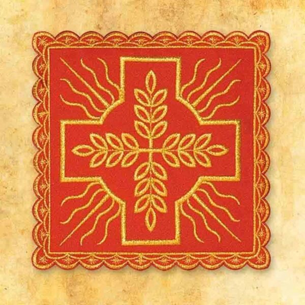 Embroidered red staff No. 4