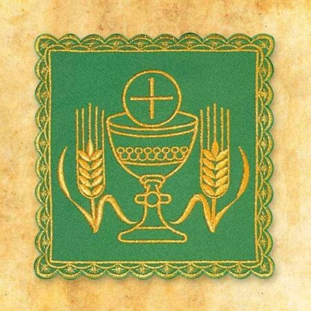 Embroidered green staff No. 15