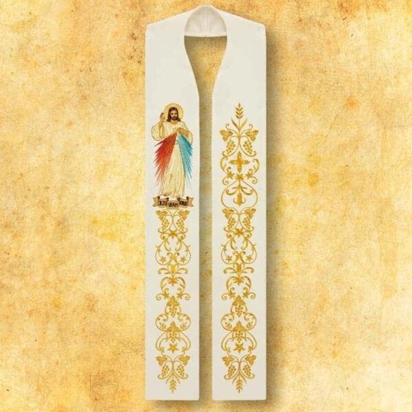Embroidered Stole "Merciful Jesus"