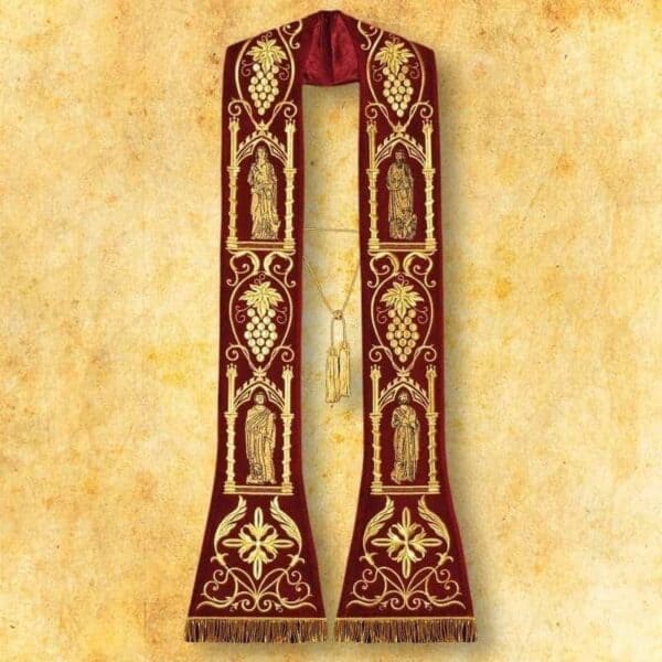 Embroidered "Four Evangelists" Stola Plush