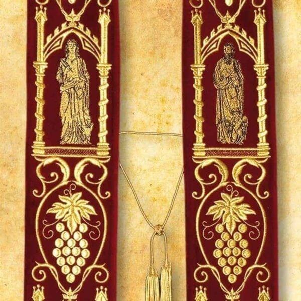 Embroidered "Four Evangelists" Stola Plush