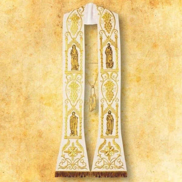 Embroidered "Four Evangelists" Stola Plush