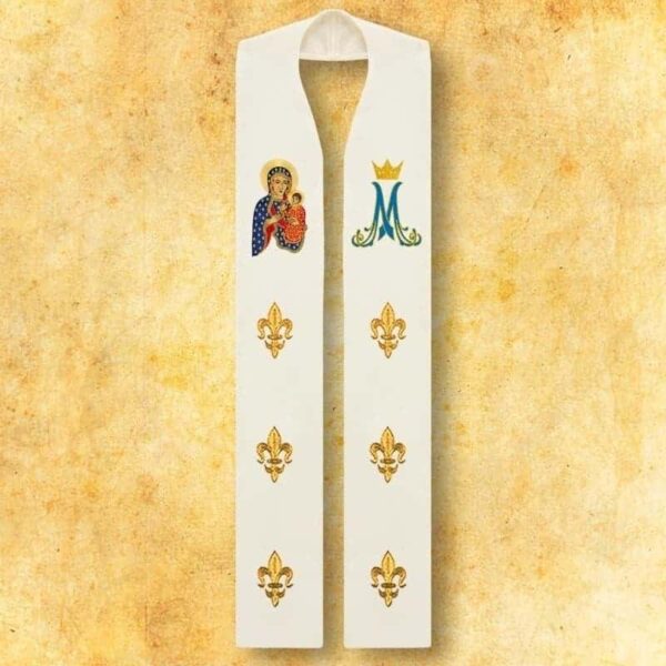 Embroidered Stole "Our Lady of Częstochowa"