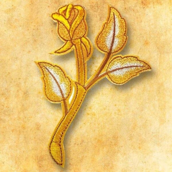 Aplikacja Haftowana "Róża
Złota" Embroidered Appliqué "Golden Rose"