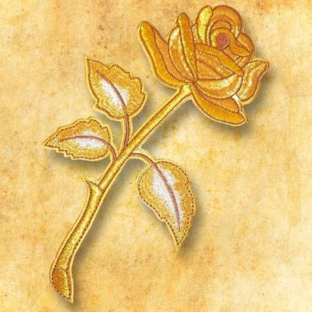 Embroidered Appliqué "Golden Rose"