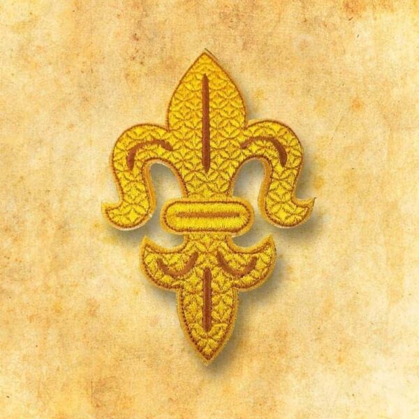 Aplikacja Haftowana "Lilijka"
Złota Embroidered Appliqué "Lily" Gold