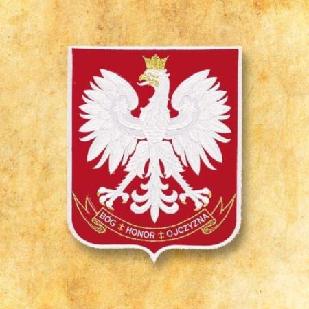 Embroidered appliqué Emblem with inscription