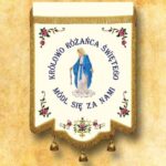 Embroidered banner - Queen of the Holy Rosary