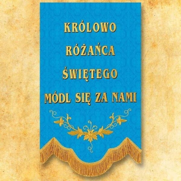 Mini embroidered banner - Our Lady of the Rosary