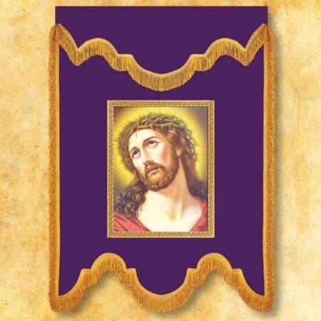 Purple mourning banner