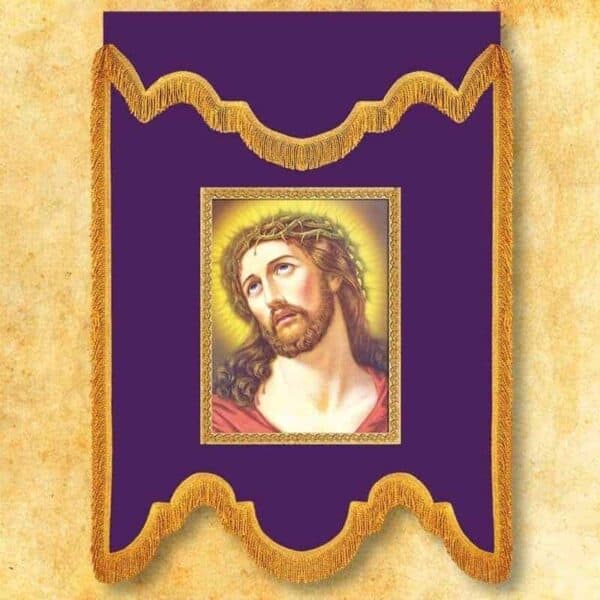 Purple mourning banner