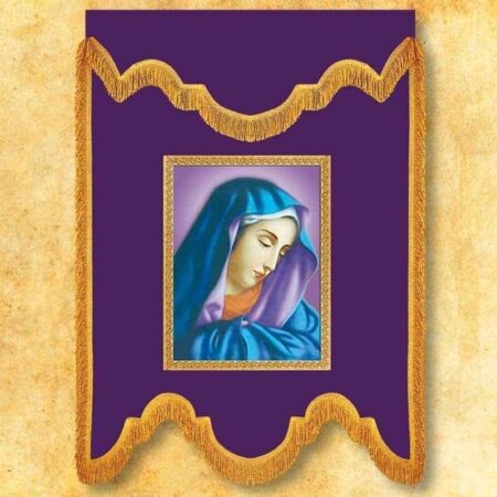 Purple mourning banner