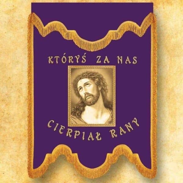 Purple mourning banner