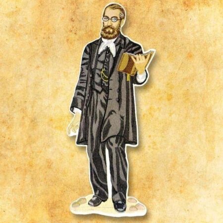 Embroidered appliqué "Blessed E. Bojanowski"