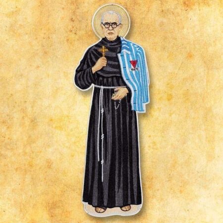Embroidered appliqué "St. Mm Kolbe"
