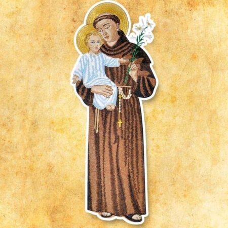 Embroidered appliqué "St. Anthony"