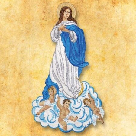 Embroidered appliqué "Our Lady of the Assumption"