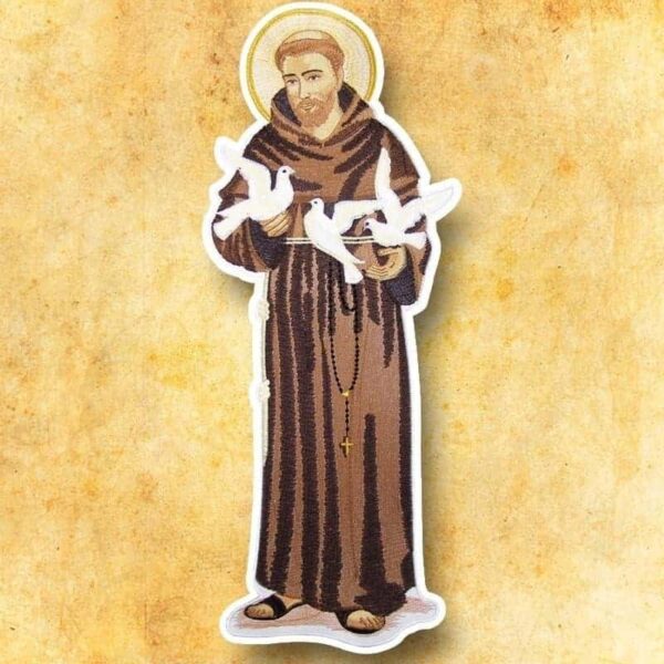 Embroidered appliqué "St. Francis"